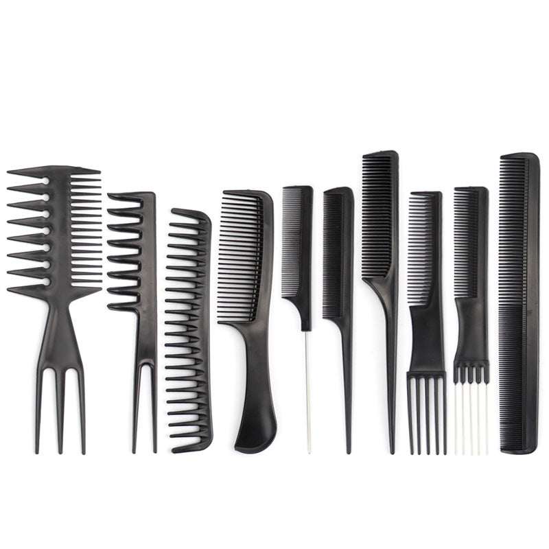 Kit 10 Peignes Professionnels de Coiffure – Ensemble Barbier & Styling Complet